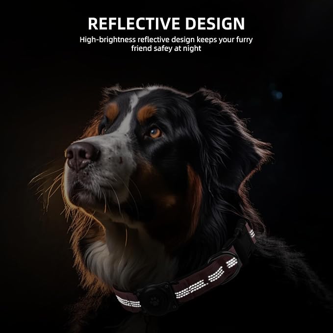 Upgraded AirTag Dog Collar, IP68 Waterproof Air Tag Dog Collar Holder, - Image 4