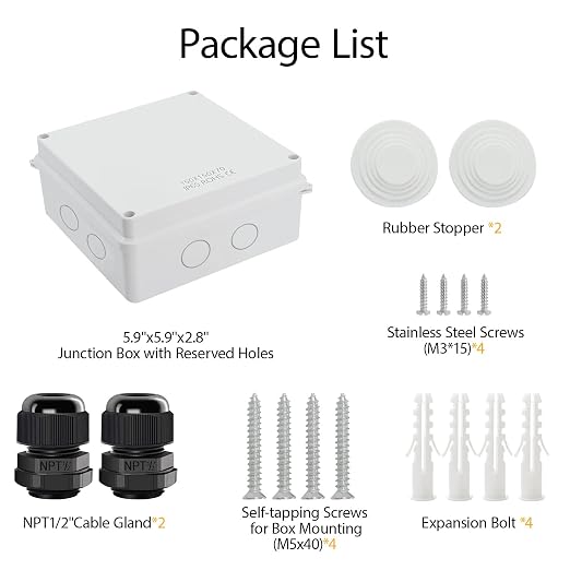 LeMotech Junction Box, Electrical Box IP65 Water Resistant Dustproof ABS - Image 7