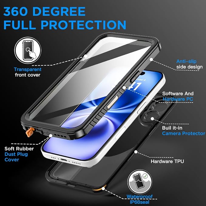 AICase Compatible with iPhone 16 Case Waterproof - Image 5