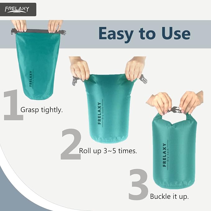 Frelaxy Waterproof Dry Bag 2 Pack/3 Pack, Lightweight Portable Dry Bags - Image 5