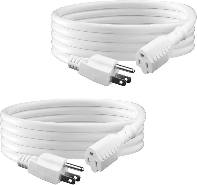 BN-LINK 10ft White Outdoor Extension Cord 16/3 SJTW, Weather Resistant & Flame by BN-LINK