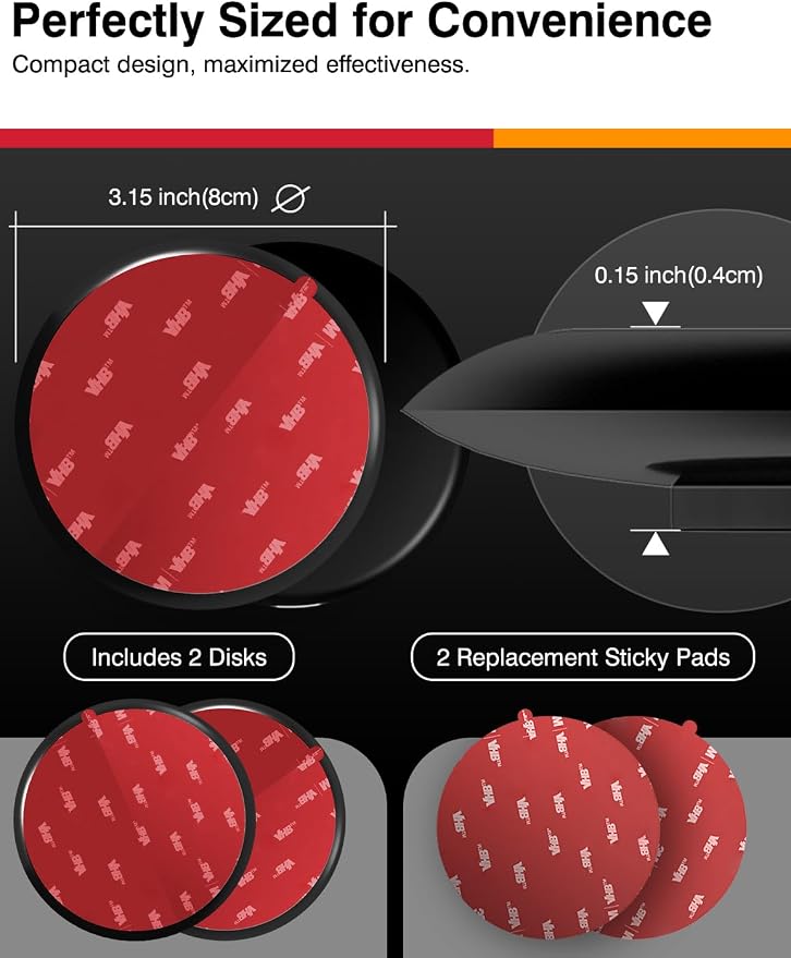 Dashboard Adhesive Mounting Disk Set - Image 3