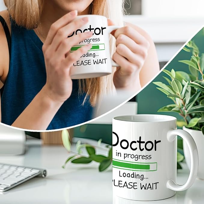 RZHV Doctor In Progress, Please Wait Coffee Mug, Funny Phd Student Mug - Image 4
