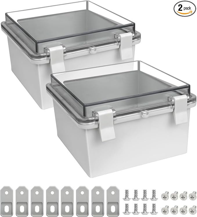 ABS Plastic Dustproof Waterproof IP65 Junction Box Hinged Shell Universal by LMioEtool