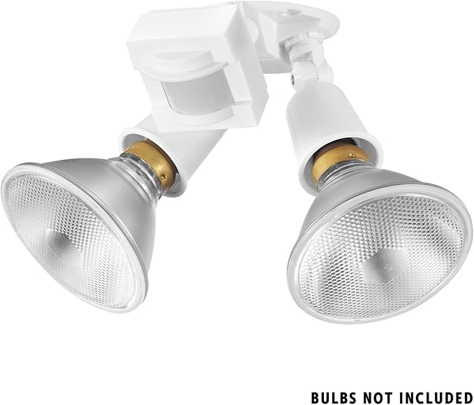 Globe Electric 17000269 110-Degree 240 W Twin Head White Hardwired Motion - Image 2
