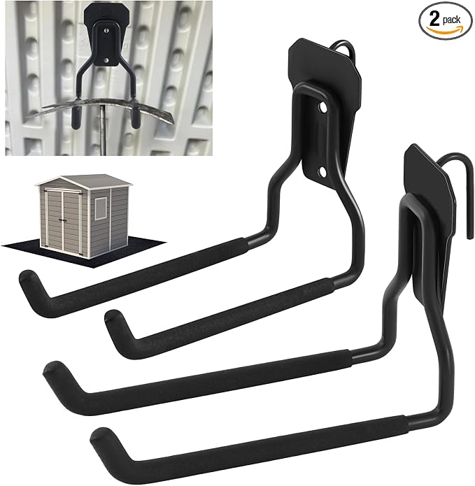 MorningRo 2 Pack Shed Accessories Multi Purpose Shed Hooks Metal Power Tool by Unknown