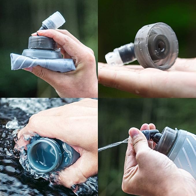 AONIJIE TPU Soft Flask Water Bottle Collapsible Running Flask - Image 3