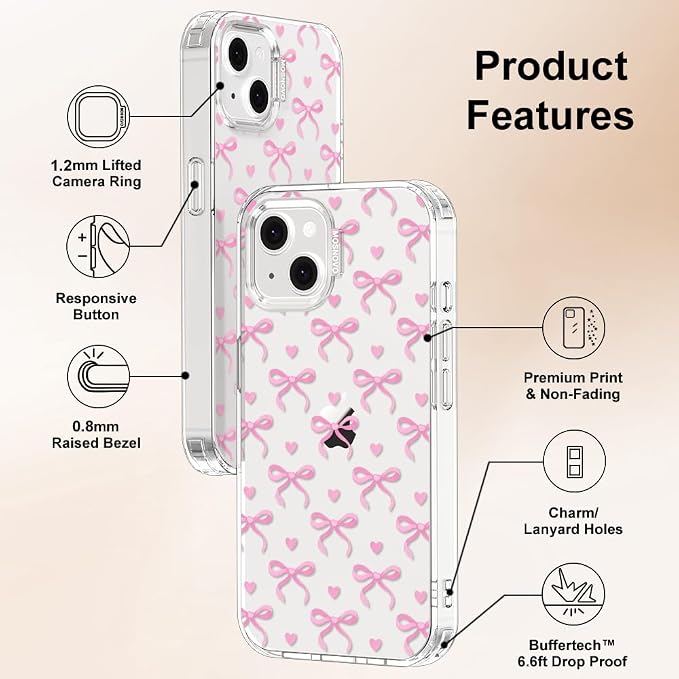 MOSNOVO for iPhone 13/14 Case | Military Grade 6.6ft Drop Tested | Clear - Image 7