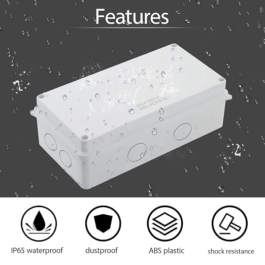LeMotech Junction Box, Electrical Box IP65 Water Resistant Dustproof ABS - Image 5