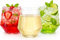 Oojami 40 count Diamond 12 Ounce Cups Unbreakable Stemless Plastic Wine by Oojami