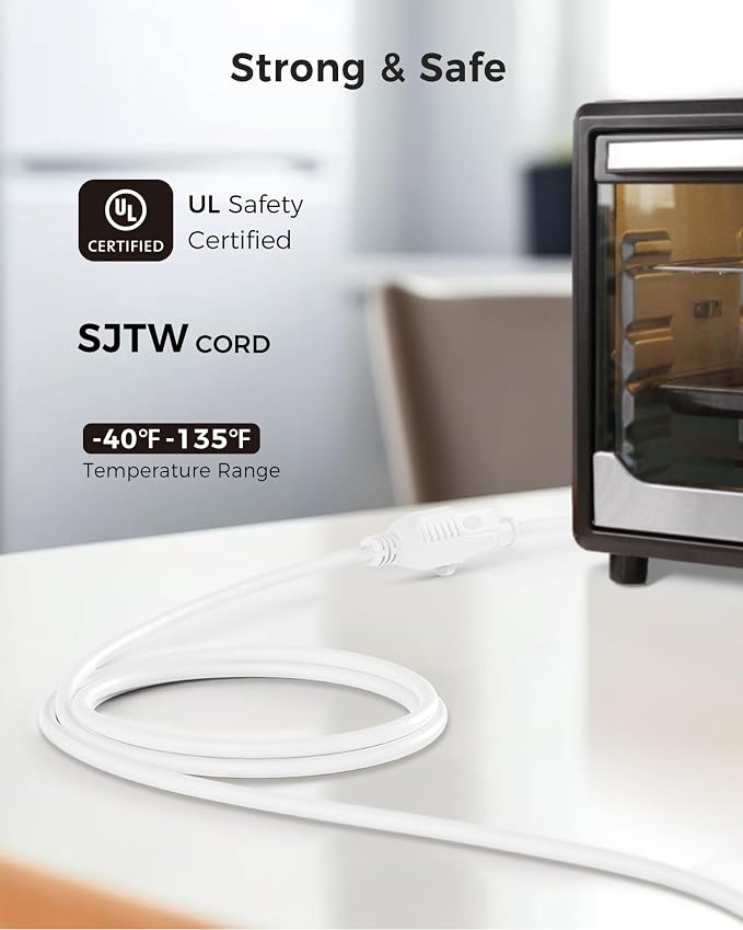 Cable Matters 2-Pack 16 AWG Heavy Duty 13A Short Power Extension Cord - 1ft - Image 3