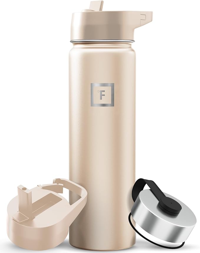 IRON °FLASK Camping & Hiking Hydration Flask - 22 oz Sand by IronFlask