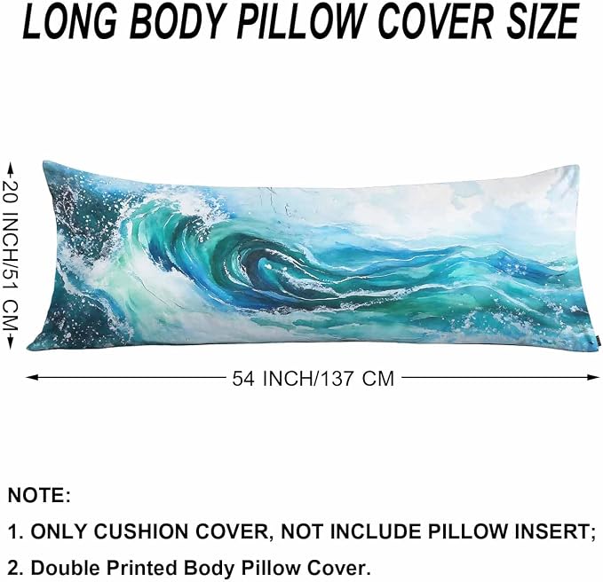 Couch Body Pillow Cover Ocean Wave Bedding Body Pillow Case - Image 6