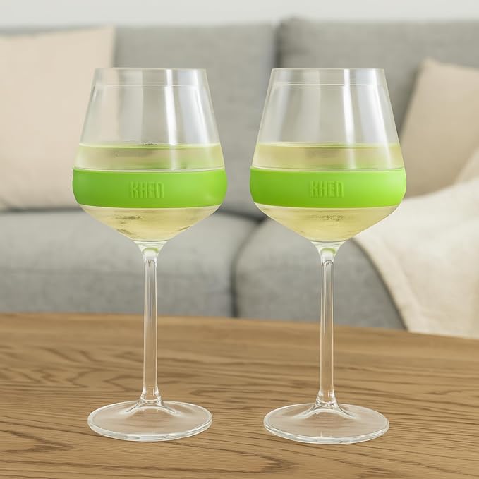 14oz Frozen Cooling Wine Glasses, 2 Set – Keep Drinks Cold Longer, Stemmed - Image 6
