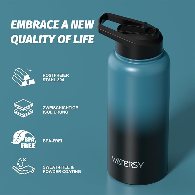 32oz Insulated Water Bottle, BPA Free&Leak Proof, Stainless Steel Water Flask - Image 8