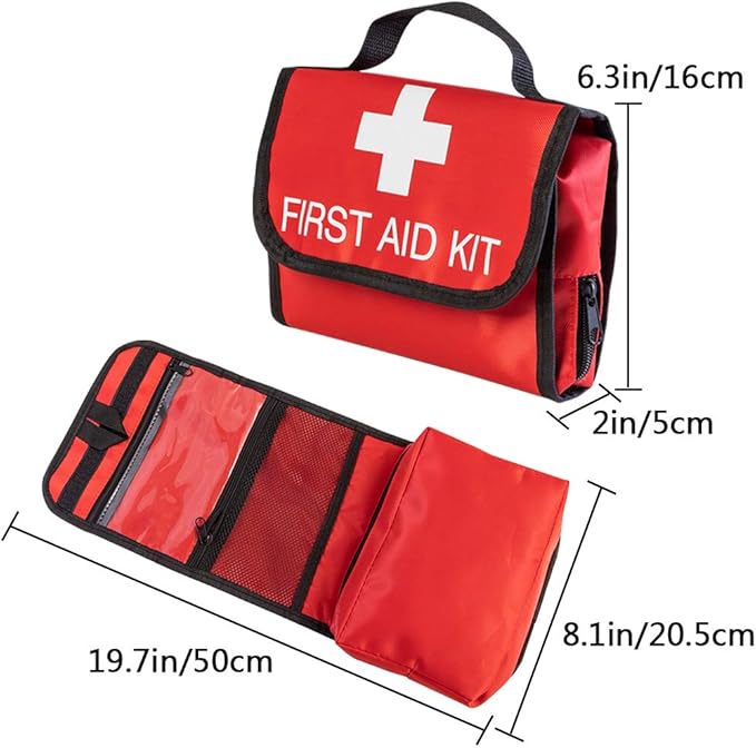 AOUTACC Nylon First Aid Empty Kit, Compact and Lightweight First Aid Bag - Image 2
