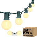 25Ft Outdoor Christmas Lights, Dimmable G40 LED Patio String Lights by Goothy