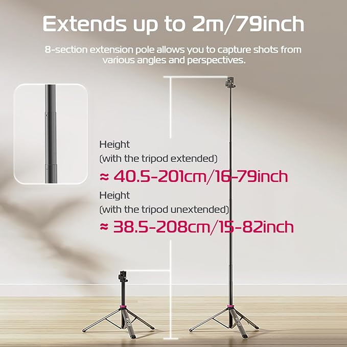 ULANZI MT-89 Extendable Tripod Aluminum, Camera Phone Tripod - Image 4