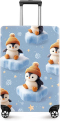 ANNA QUEEN Winter Penguin Luggage Cover, Cute Penguin on Ice Pattern Suitcase by ANNAQUEEN