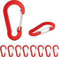 10pcs Aluminum Small Carabiner Clip, 2 Inch Carabiner Keychain Clasp Spring D by CooBigo