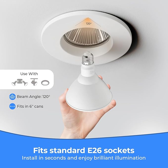 GvvooHome LED Flood Light Bulbs, PAR38 Outdoor Flood Light Bulb 5000K, 13W 100W - Image 5