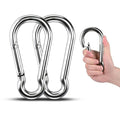 Large Carabiner Clip Hooks, 304 Stainless Steel Spring Snap Hook Fits Camping by KINLINK