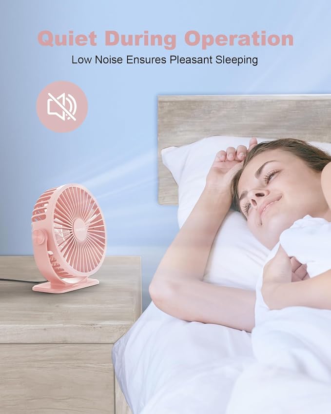 TriPole USB Desk Fan Mini Portable Personal Fan, 3 Speeds Adjustable Strong - Image 4