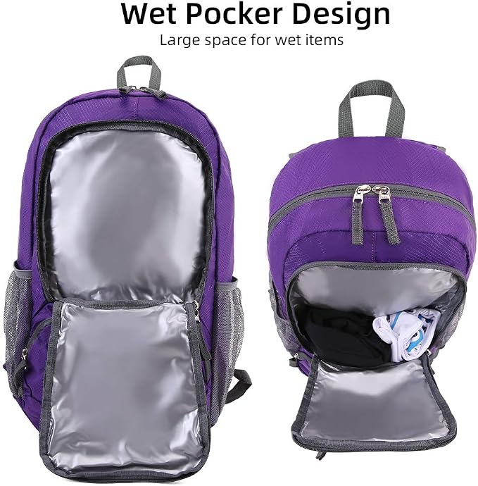FENGDONG 35L Lightweight Foldable Waterproof Packable Travel Small Hiking - Image 6