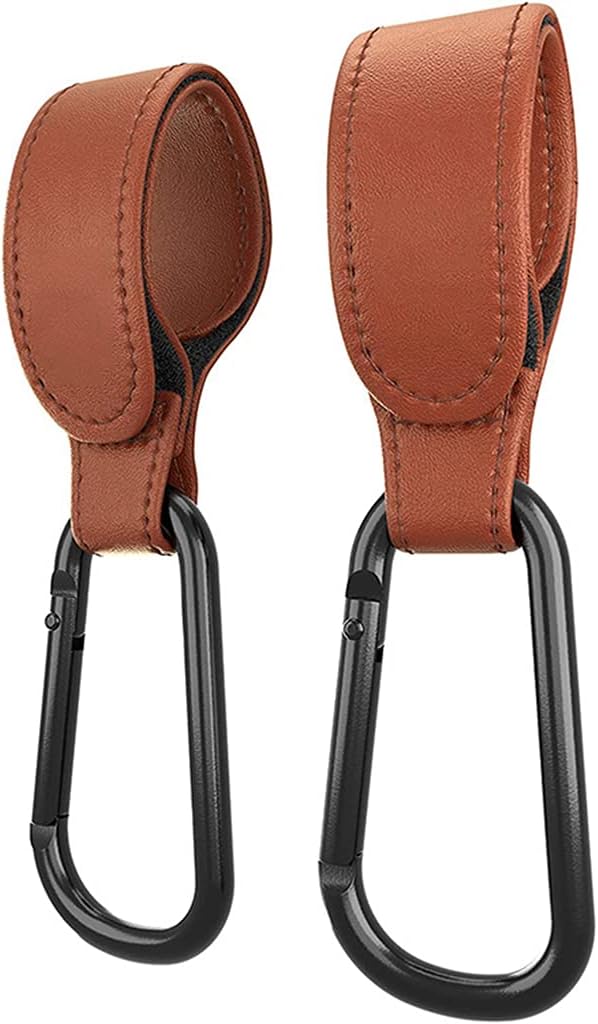 Portable Stroller Hooks Adjustable PU Leather Multi-Purpose Clip Your Purse - Image 4