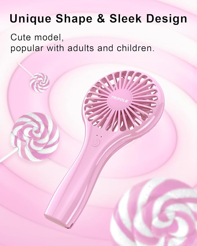 TriPole Handheld Mini Fan Battery Operated Small Personal Portable Fan Speed - Image 2