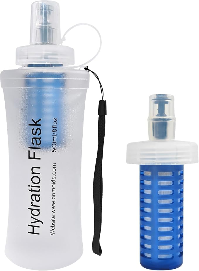 500ml Soft Flask Water Bottle, Collapsible Water Bottle by CXWLJL