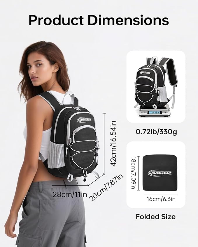 CROSSGEAR 24L Hiking Backpack, Lightweight Foldable Packable Daypack - Image 4