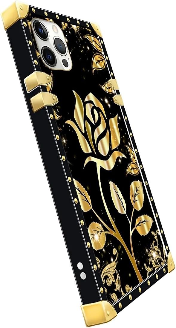 Compatible with iPhone 11 Pro Max Case, Shine Gold Rose Luxury Golden Decoration - Image 4