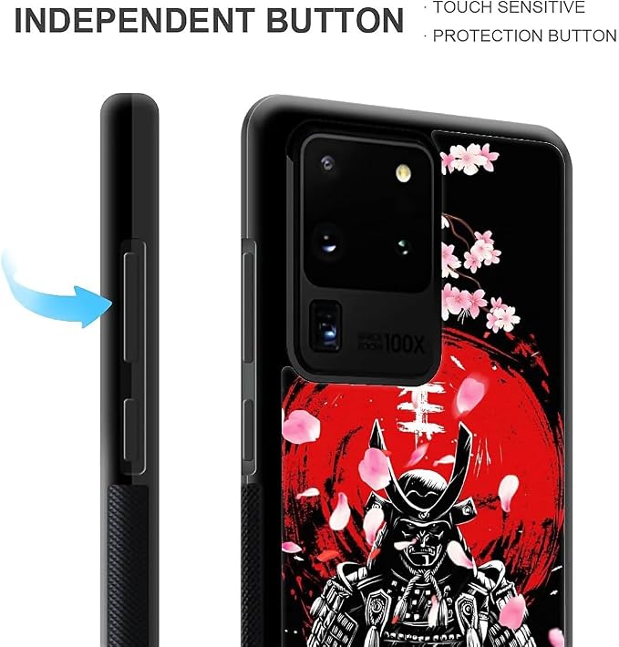 for Samsung Galaxy S20 Ultra Case, Sakura Japanese Samurai Pattern Graphic - Image 4