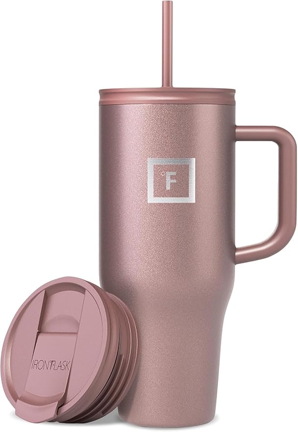 IRON °FLASK Co-Pilot Insulated Mug w/Straw & Flip Cap Lids by IronFlask