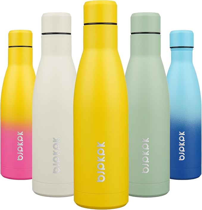 BJPKPK 17oz Insulated Water Bottles Stainless Steel Sports Water Bottles Keep by BJPKPK