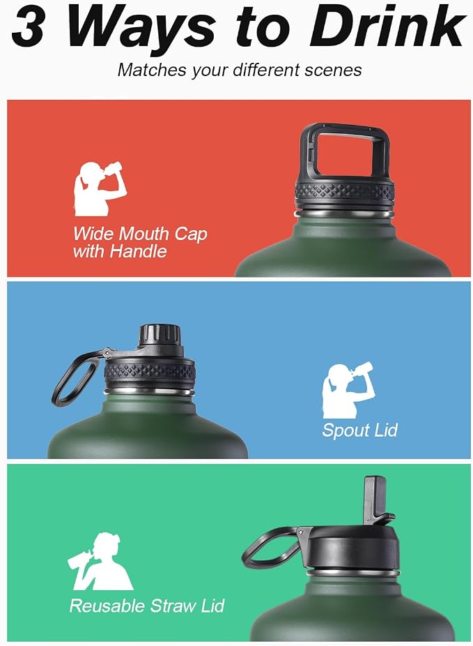 Coolflask 128 oz Gallon Water Bottle Insulated - Image 5