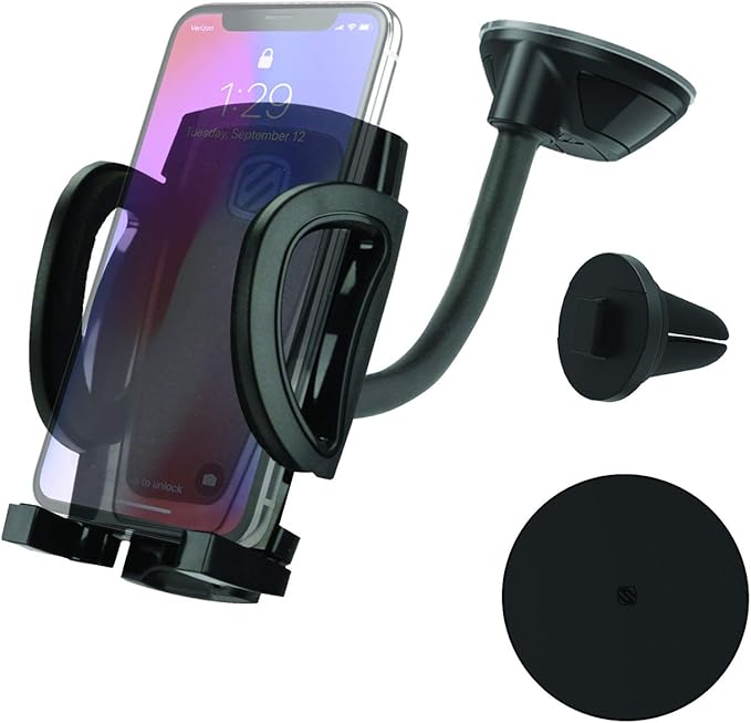 Scosche IHW10-SP1 4-in-1 Car Phone Holder Windshield, Cup Mount by Scosche