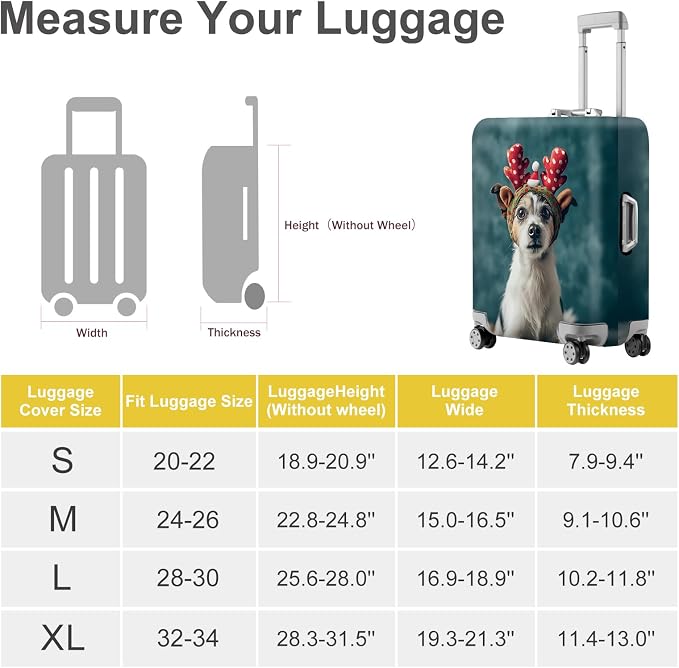 ANNA QUEEN Christmas Dog Luggage Cover, Cute Puppy - Image 5