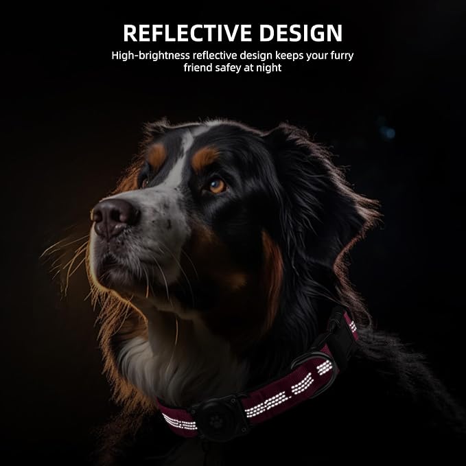 Upgraded AirTag Dog Collar, IP68 Waterproof Air Tag Dog Collar Holder, - Image 4
