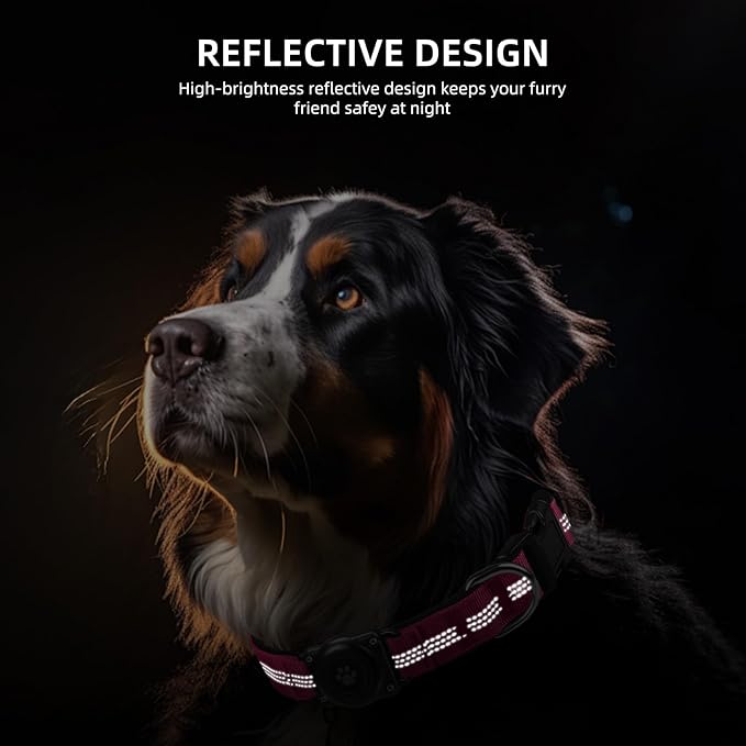 Upgraded AirTag Dog Collar, IP68 Waterproof Air Tag Dog Collar Holder, - Image 4