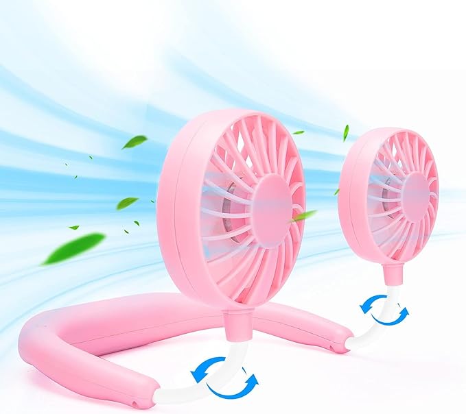 Portable Neck Fan Rechargeable Personal Hand-Free Fan Mini USB Wearable by JUANANIUG