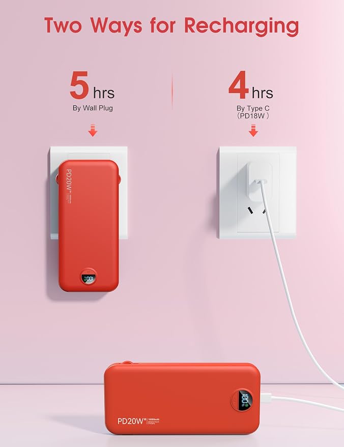 citicr Portable Charger Power Bank, 10000mAh PD20W USB C Fast Charging - Image 8