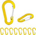 10pcs Aluminum Small Carabiner Clip, 2 Inch Carabiner Keychain Clasp Spring D by CooBigo