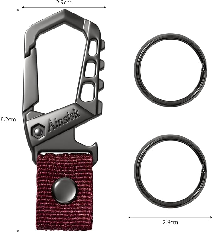 Heavy duty key chain, bottle opener function car keychains, versatile metal - Image 2
