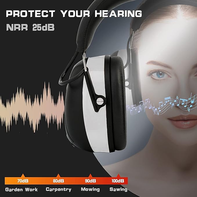 PROHEAR AM FM Digital Ear Protection 25dB NRR Audio Headphones, Noise Reduction - Image 3