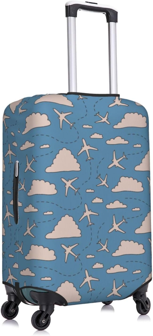 Airplane and Cloud Print Elastic Luggage Cover, Suitcase Protector - Image 3