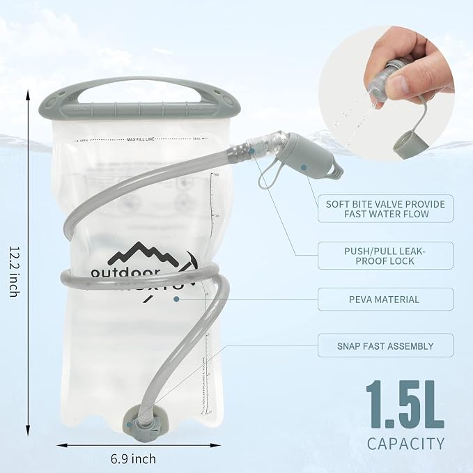 1.5L/2L/3L Hydration Bladder, INOXTO Water Bladder - Image 5