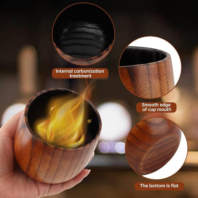 Charred Wooden Bourbon Drinking Glass, Birthday Gifts - Image 4