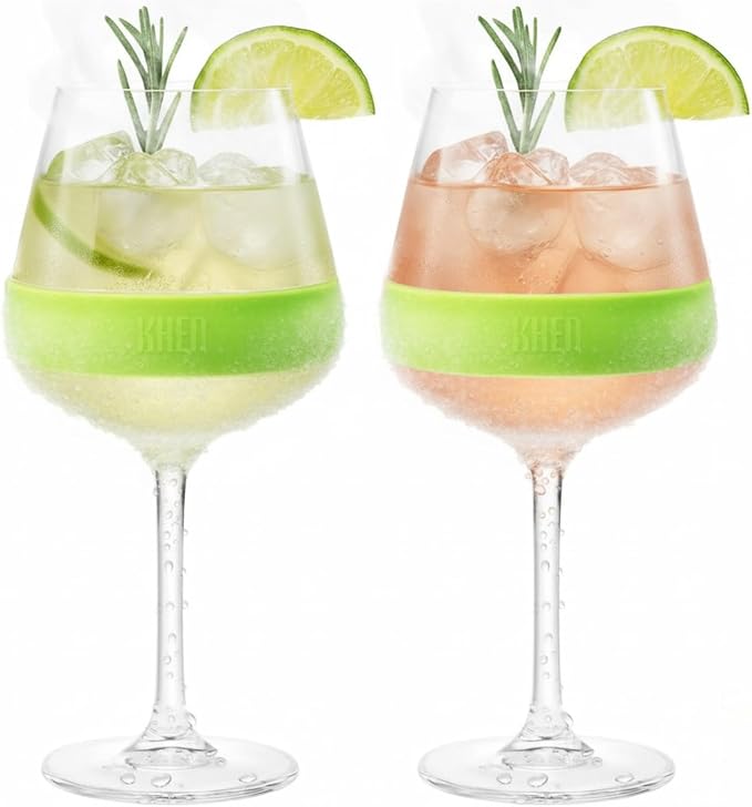 14oz Frozen Cooling Wine Glasses, 2 Set – Keep Drinks Cold Longer, Stemmed - Image 8